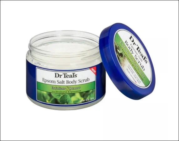 Dr Teal's Exfoliate & Renew Eucalyptus & Spearmint Epsom Salt Body Scrub, 16 oz (Pack of 3)