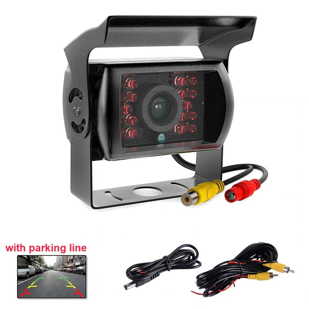 12V/24V parking system 7inch TFT LCD Car Monitor IR with 18 LED camera for Bus RV Car Van Truck reverse Night Vision+32 feet cable
