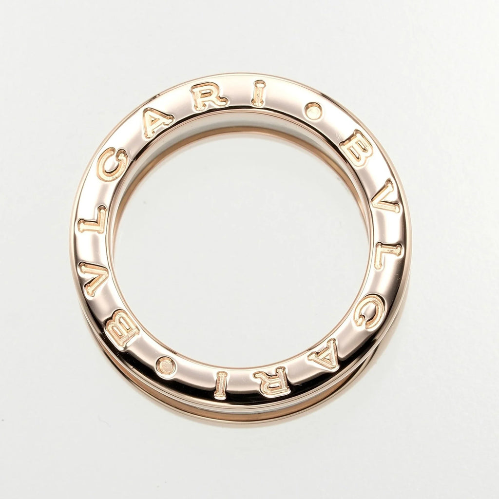 Pre-Owned Bvlgari BVLGARI B Zero One Ring K18 PG Pink Gold Ceramic Approx. 7.22g I112223130 (Good)