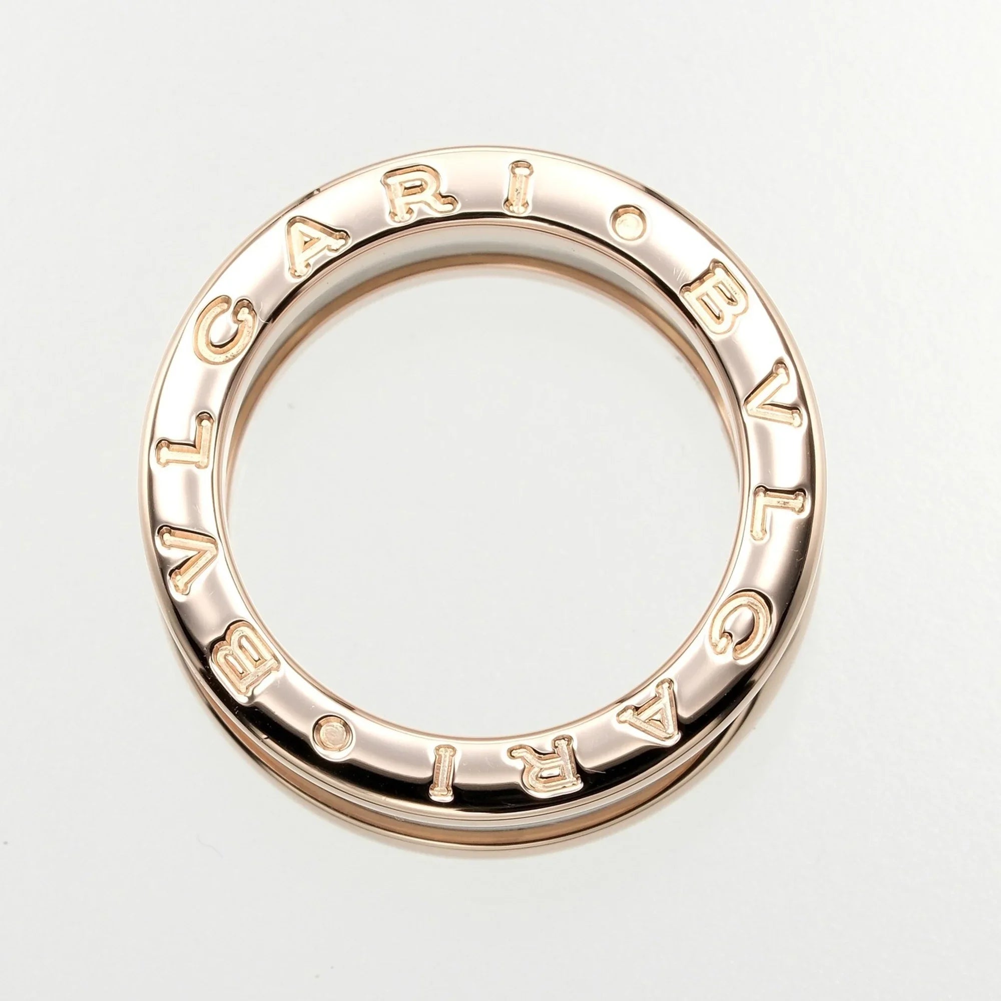 Pre-Owned Bvlgari BVLGARI B Zero One Ring K18 PG Pink Gold Ceramic Approx. 7.22g I112223130 (Good)