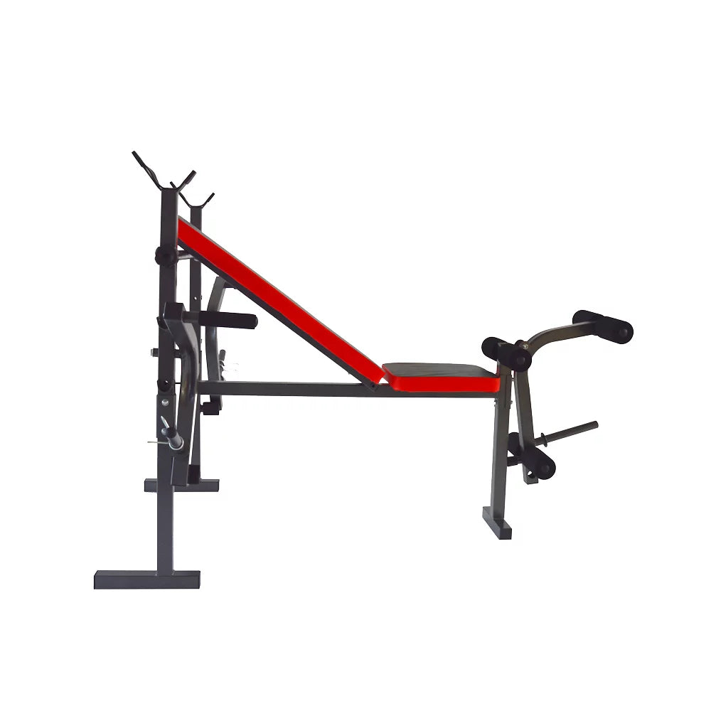 INTBUYING Adjustable Weight Fitness Bench Press Set for Workout Gym Home Exercise Lift Max Weight 120kg