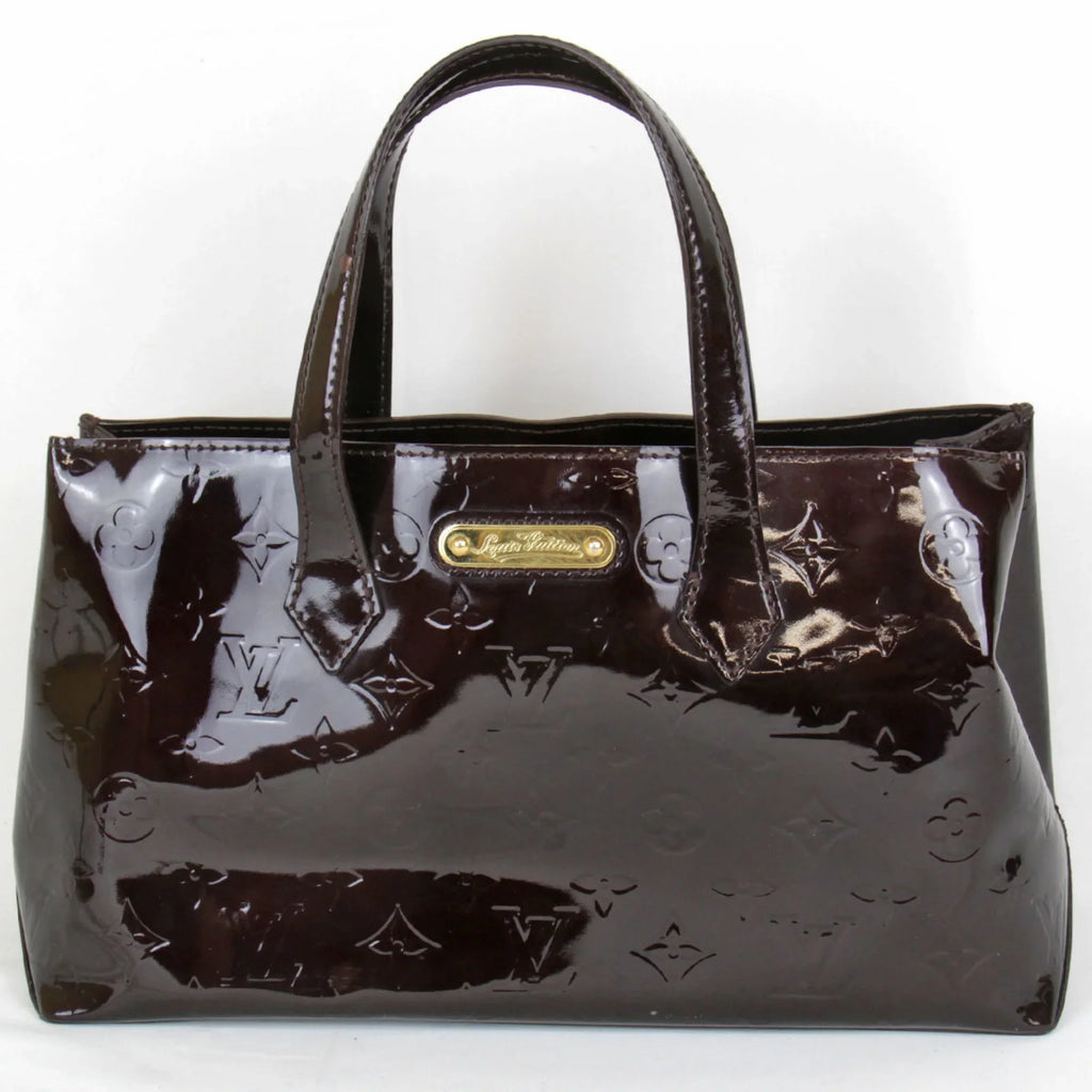 Pre-Owned LOUIS VUITTON Wilshire PM M93641 Handbag Monogram Vernis Amarant Women's (Good)