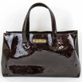 Pre-Owned LOUIS VUITTON Wilshire PM M93641 Handbag Monogram Vernis Amarant Women's (Good)
