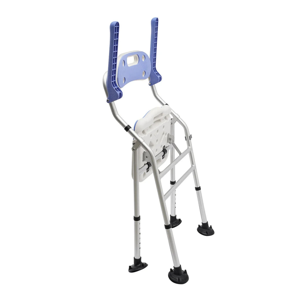 330lbs Folding Shower Chair Bench Bath Seats with Back & Arms Height Adjustable New