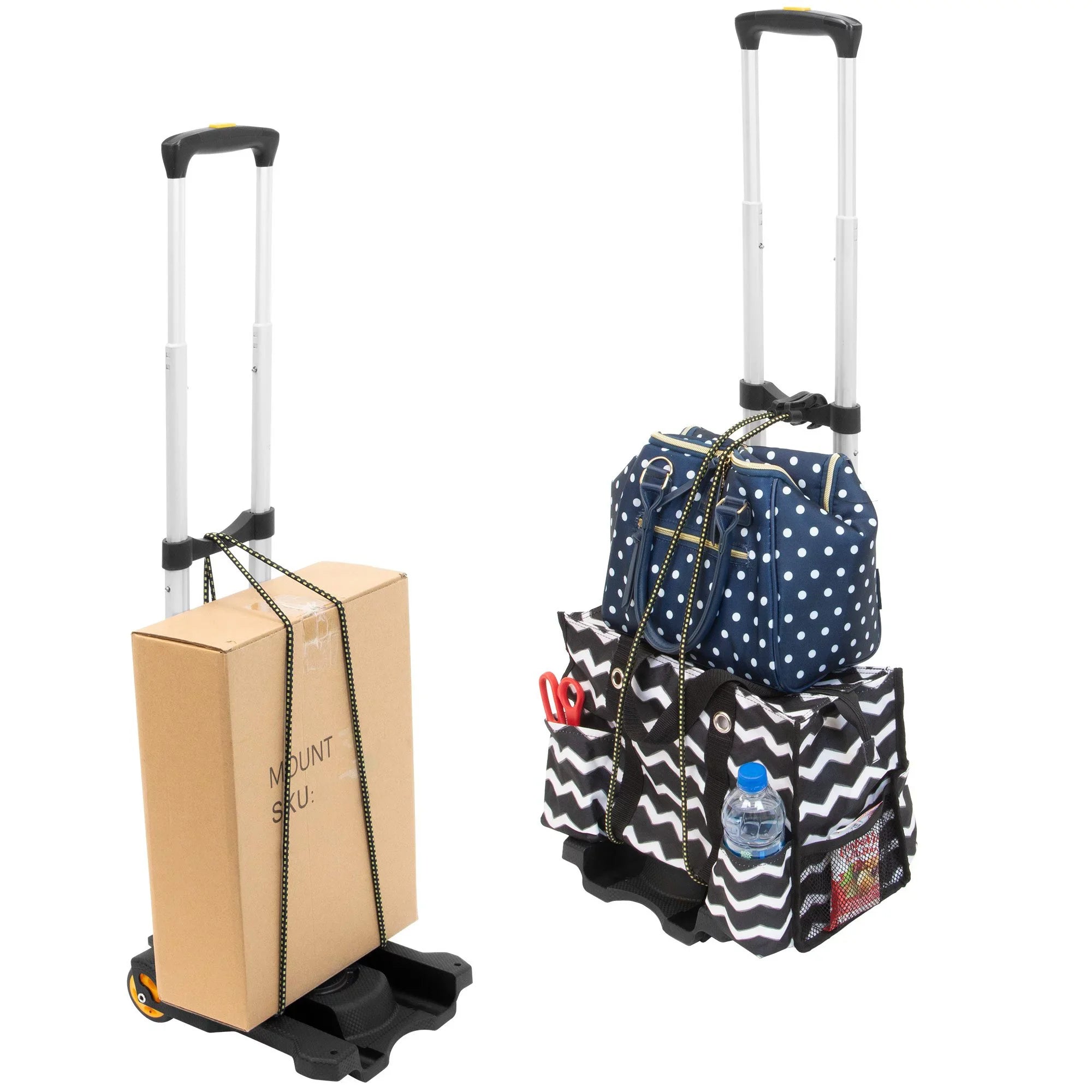 Mount-It! Premium Folding Luggage Cart, 77 LBS Capacity