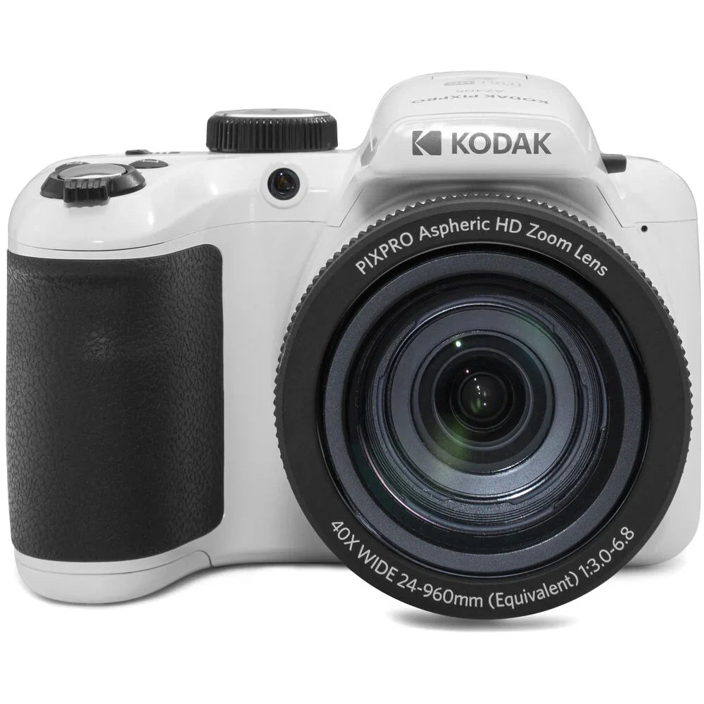 Kodak PIXPRO AZ405 Digital Camera (White)+ Extra Battery + LED - 32GB Kit