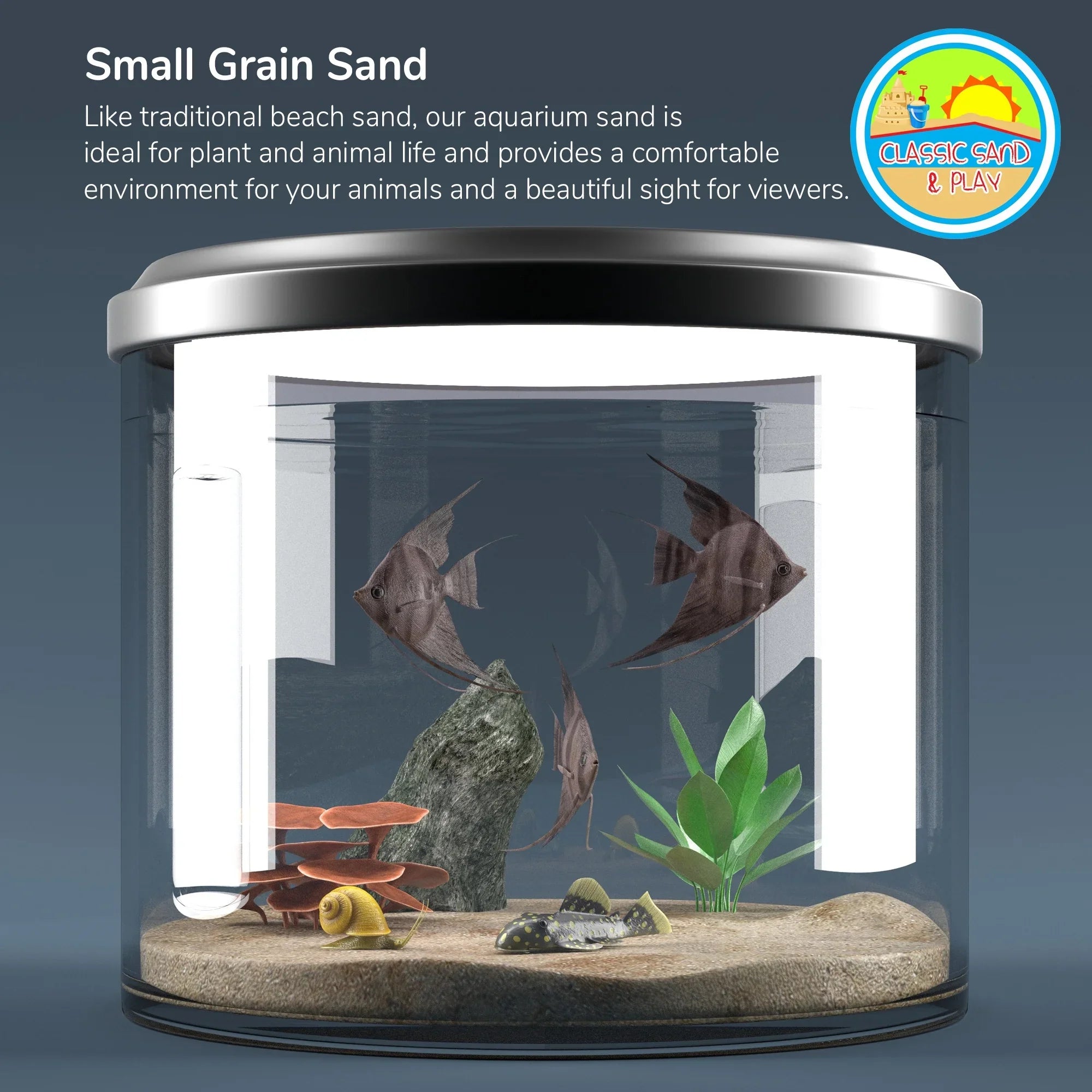 CLASSIC SAND & PLAY Natural Aquarium Sand for Freshwater and Saltwater Tanks, 40 lb. Yellow