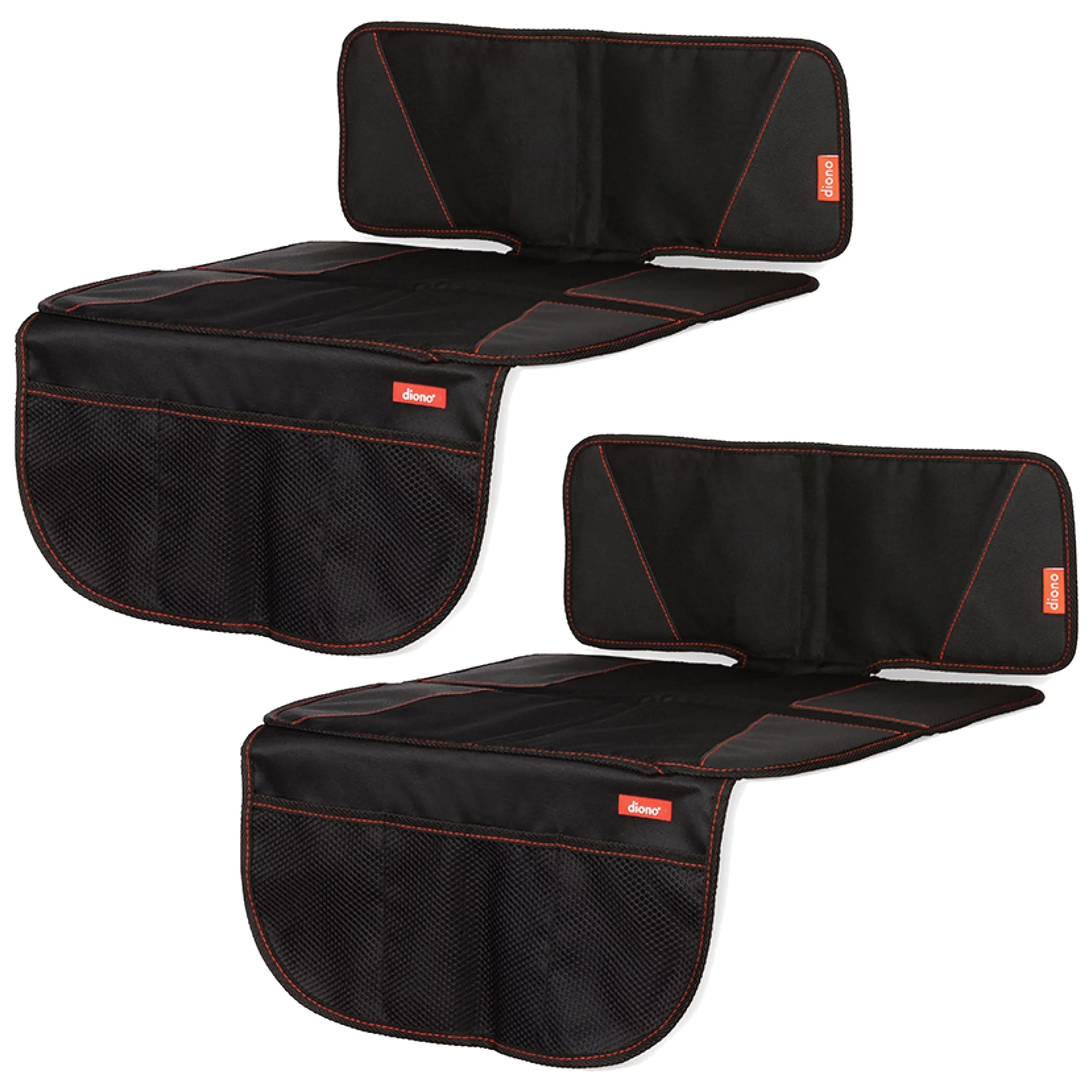 Diono Super Mat 2 Pack Car Seat Protector, Crash Tested, Water Durable Black