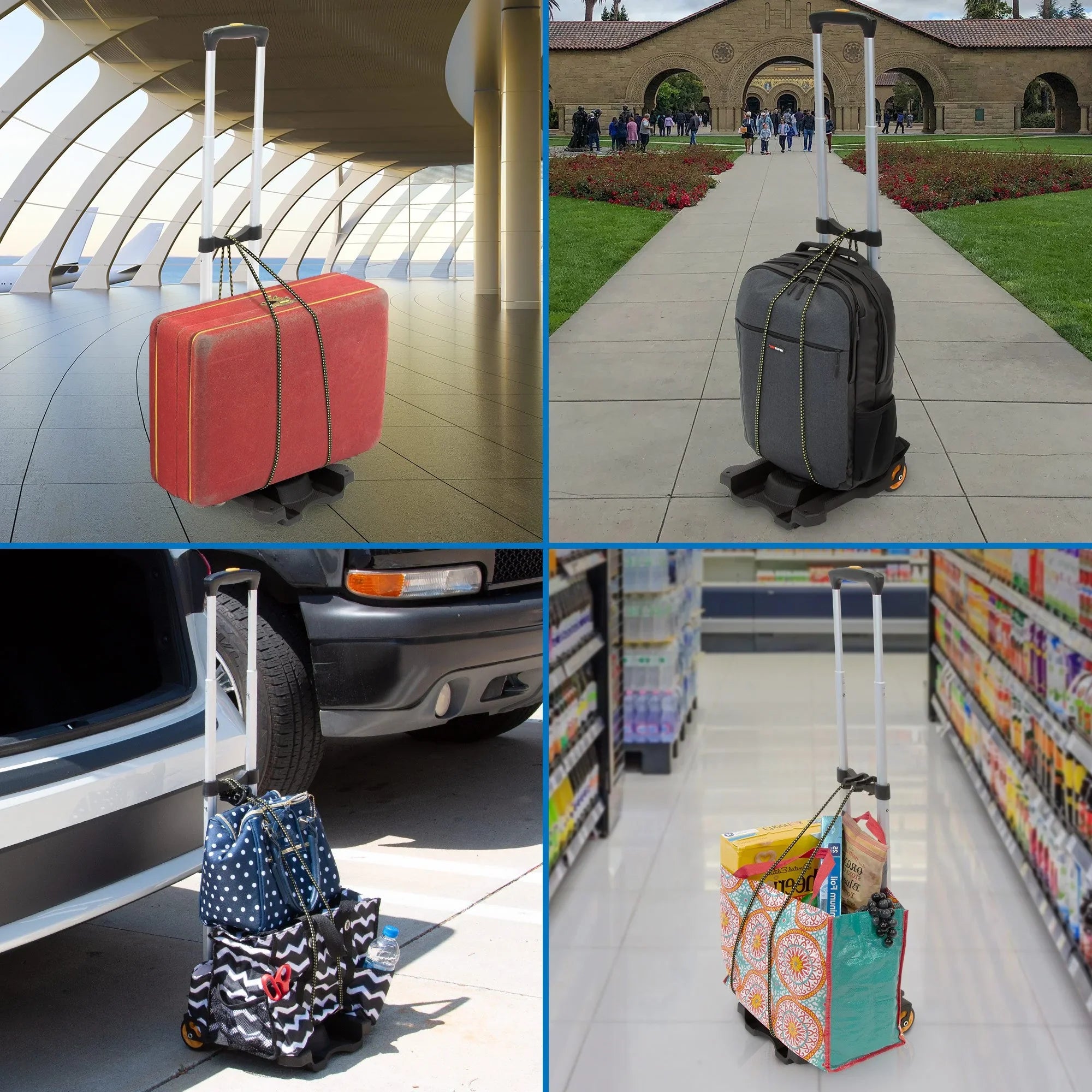 Mount-It! Premium Folding Luggage Cart, 77 LBS Capacity