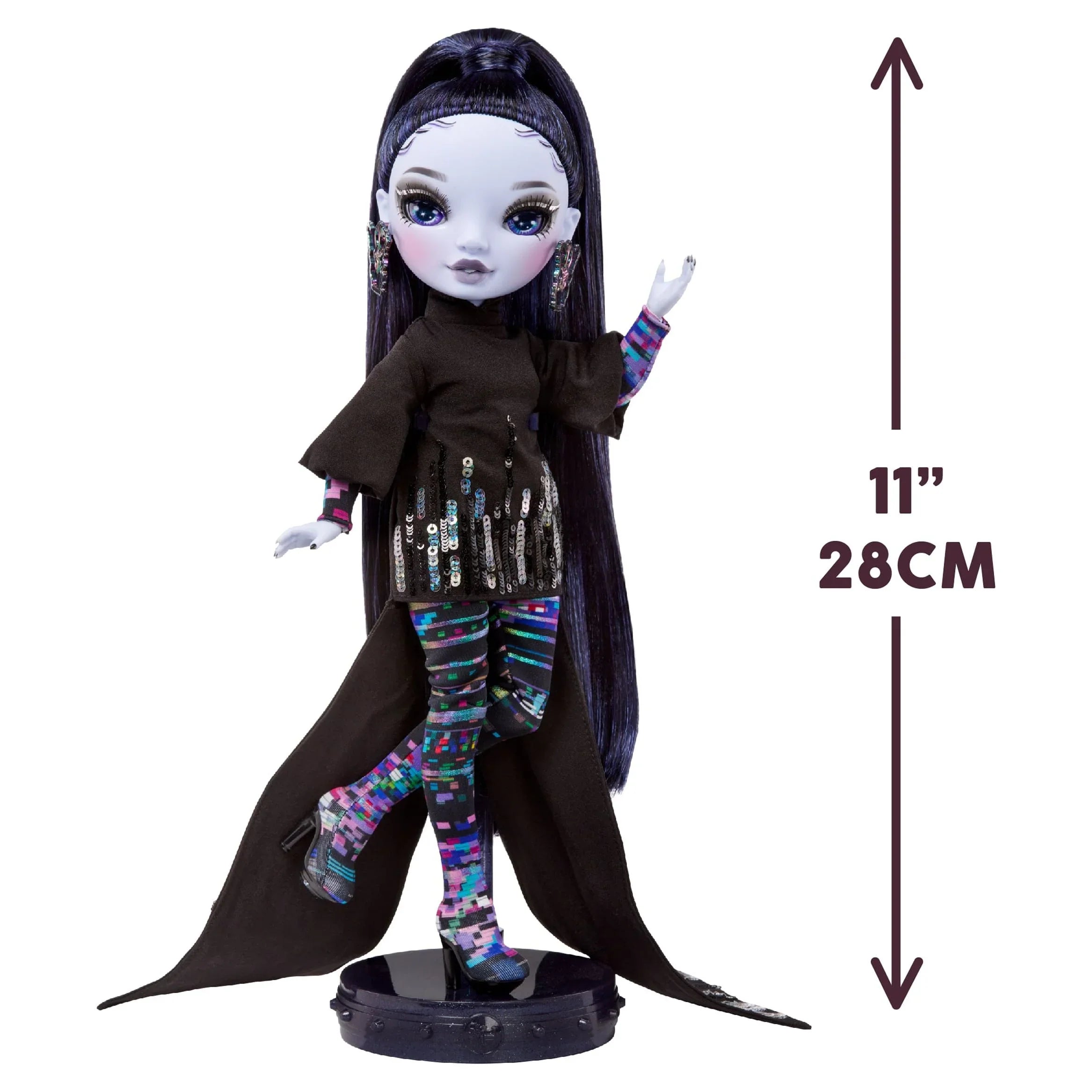 Rainbow High Shadow High Reina Glitch Crowne - Purple Fashion Doll. Fashionable Outfit & 10+ Colorful Play Accessories. Outstanding Gift for Kids 4-12 Years Old & Collectors