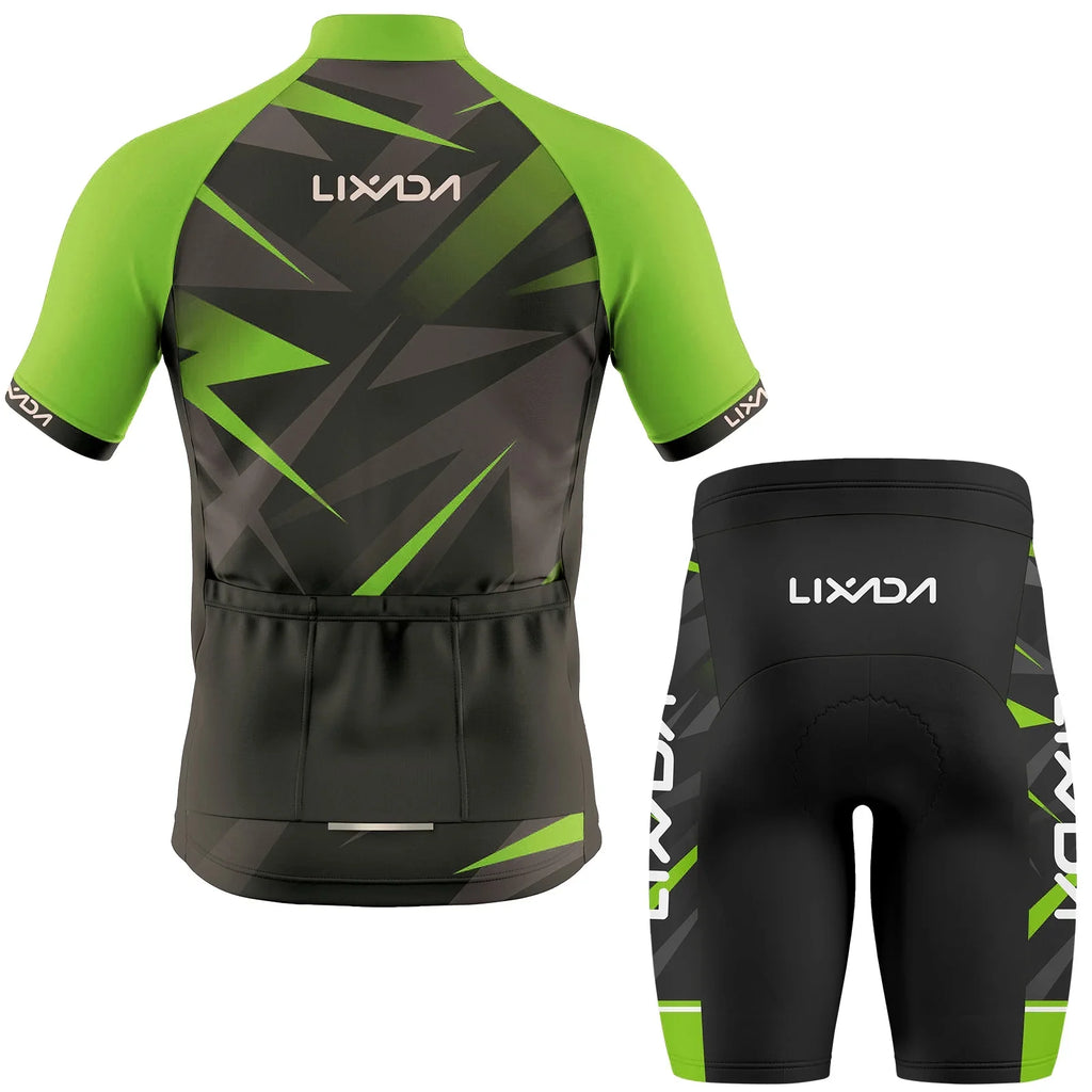 Lixada Cycling Jersey,Padded Mtb Suit Bike Shirt And Shirt And Padded And Padded Mtb Men Breathable Sleeve Buzhi Set Men Mewmewcat Sleeve Bike Shirt Breathable Sleeve Bike