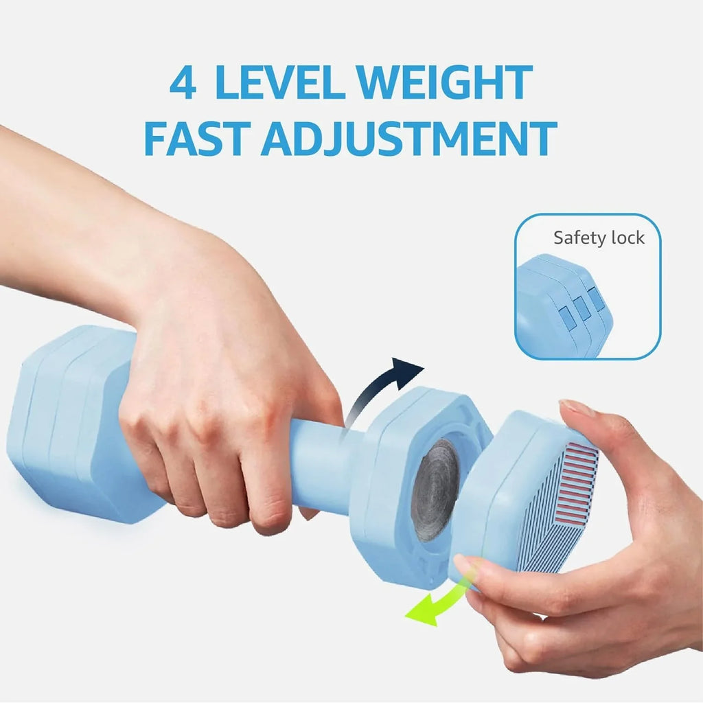 Adjustable Weight Dumbbells Set- A Pair 4lb 6lb 8lb 10lb (2-5lb Each) Free Weights Set for Home Gym Equipment Workouts Strength Training for Women, Men,Teens 3 Colors