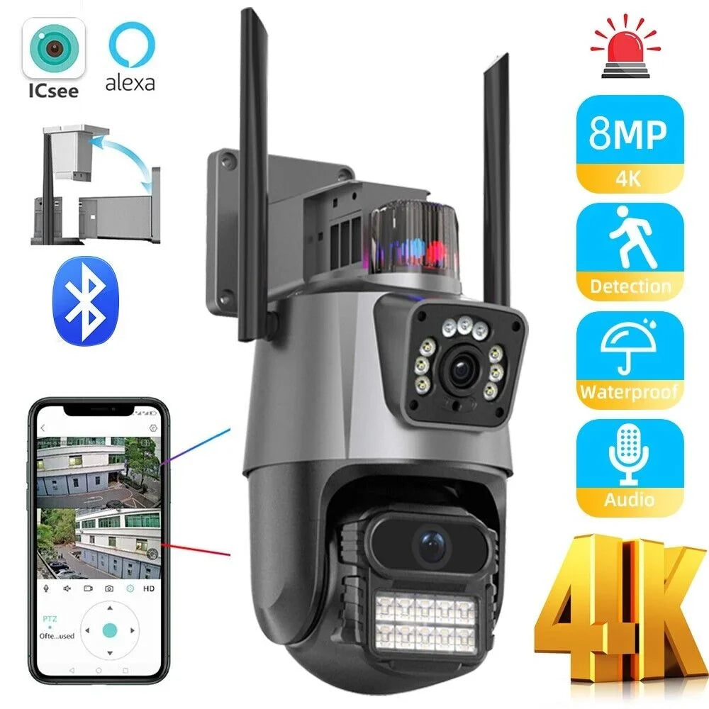 IP66 Outdoor Waterproof Camera Real-time Two-Way Audio Enhanced Dual Antenna TF Card Slot 1080P HD