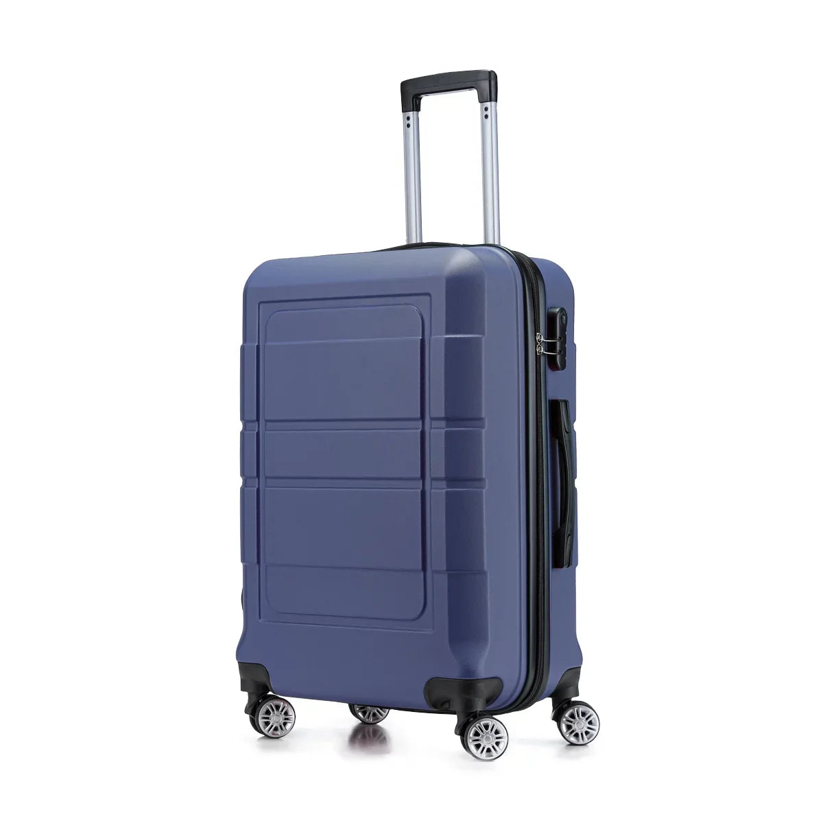 GOWELL Luggage Sets Expandable PC+ABS Resilient Suitcase Double Wheels TSA Lock Blue