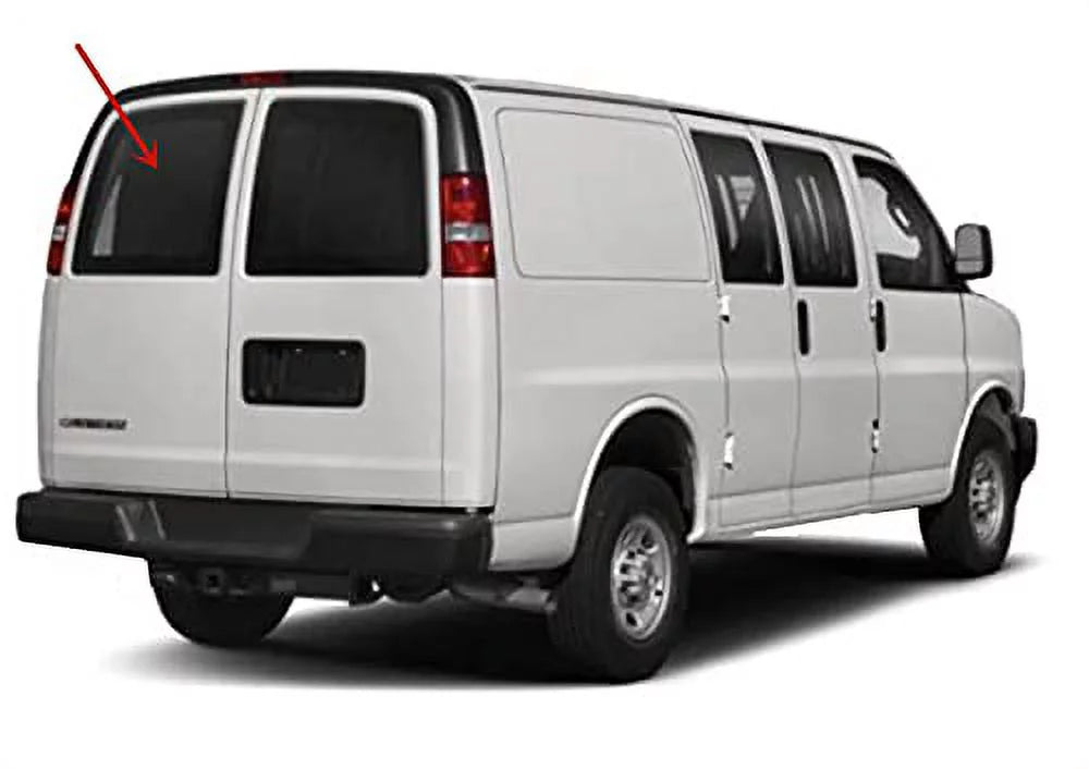 Privacy Stationary Back Window Back Glass Driver Left Side Suitable with Chevrolet Express/GMC Savana Van 1996-2022 Models