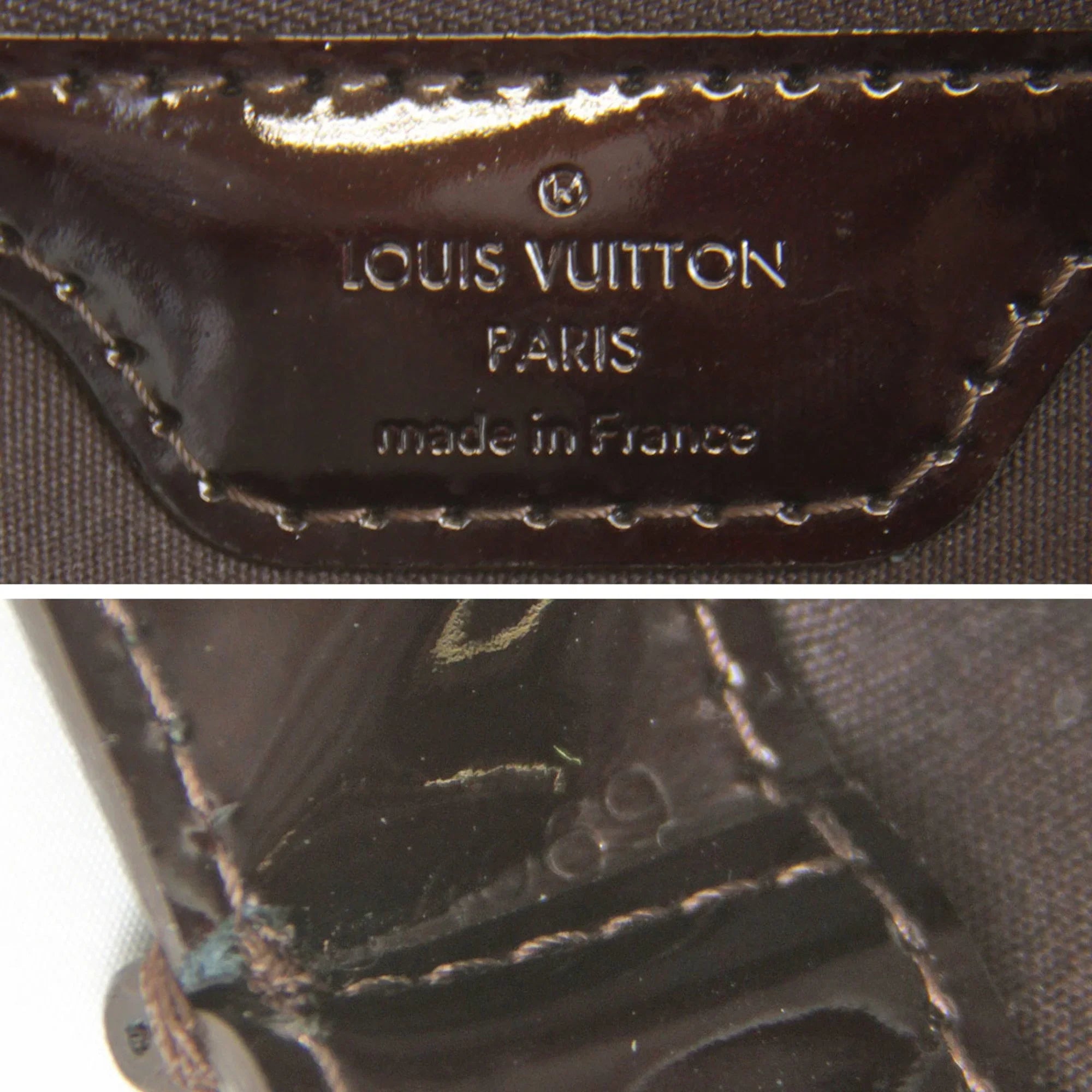 Pre-Owned LOUIS VUITTON Wilshire PM M93641 Handbag Monogram Vernis Amarant Women's (Good)