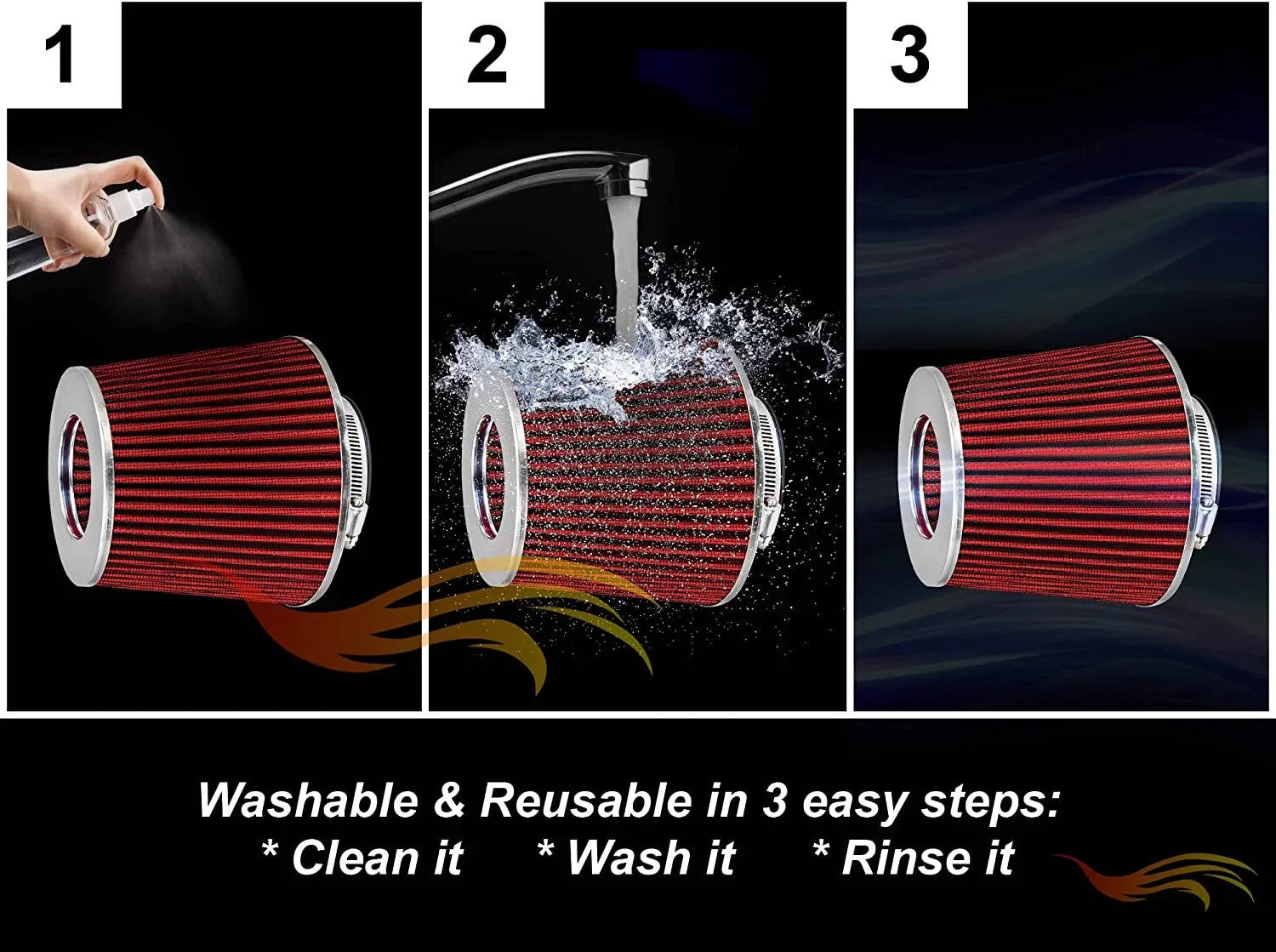 Rtunes Racing Short Ram Air Intake Kit + Filter Combo RED Matching For 02-07 Mitsubishi Lancer 2.0L