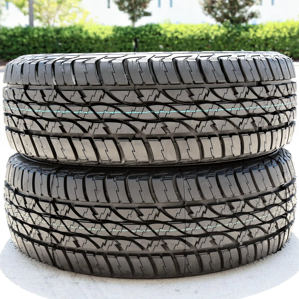 Set of 4 (FOUR) Accelera Omikron A/T LT 265/75R16 123/120Q E 10 Ply AT All Terrain Tires Fits: 2000-02 Dodge Ram 2500 Base, 2013-14 Toyota FJ Cruiser Base