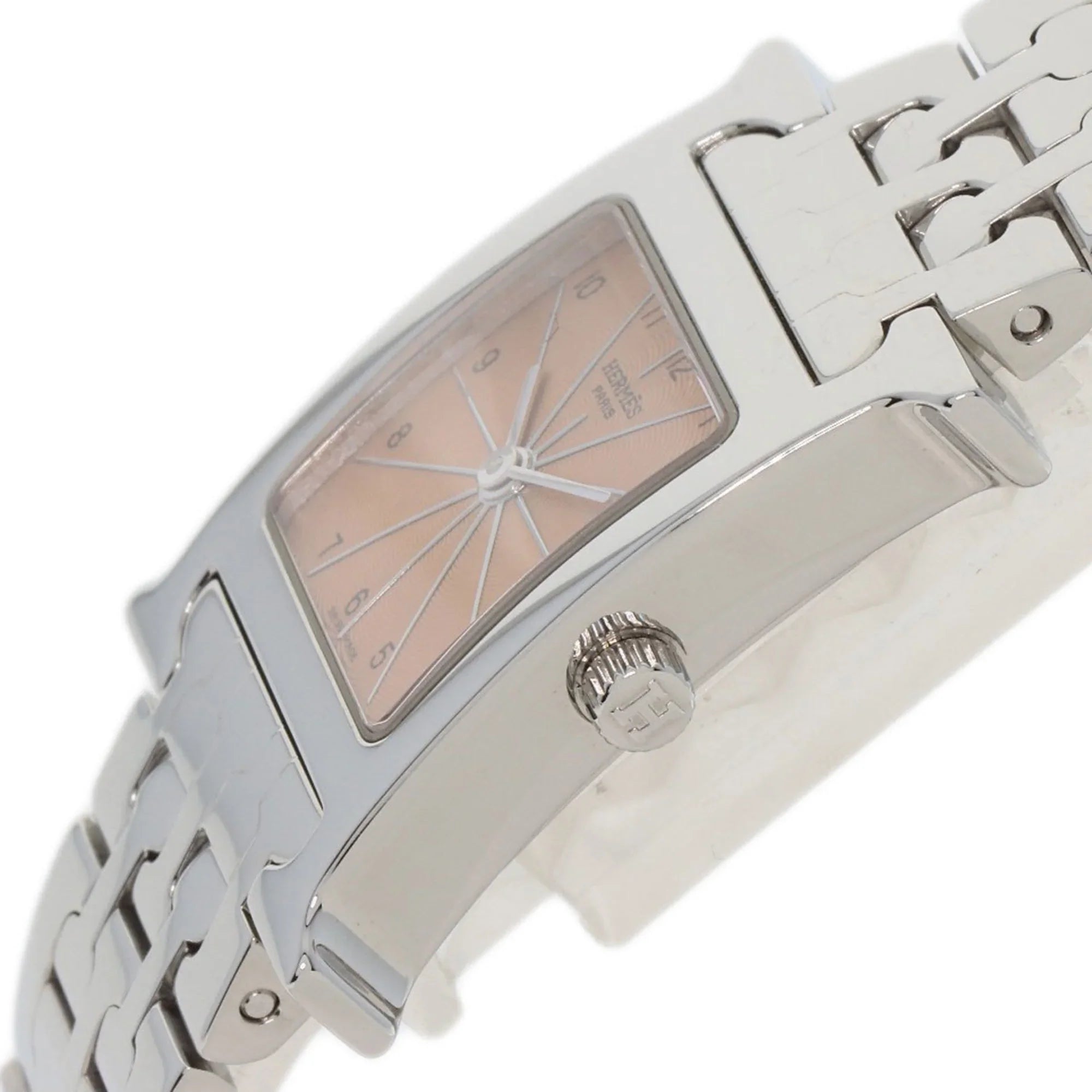Pre-Owned Hermes HH1.210 H Watch Wristwatch Stainless Steel/SS Ladies HERMES (Good)