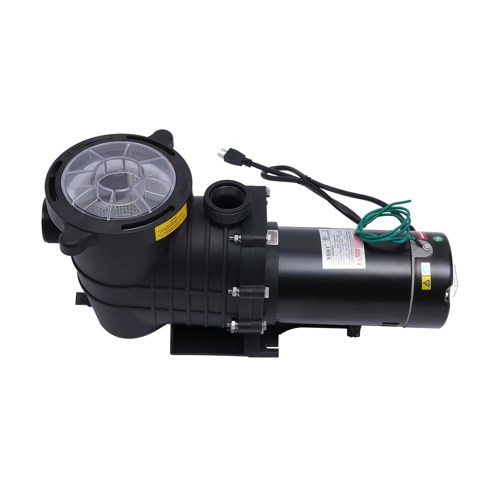 Miumaeov 2HP 6815GPH In-Ground Pool Pump, Dual Voltage Inground/ Above Ground Swimming Pool Pump with Strainer Basket and Connectors