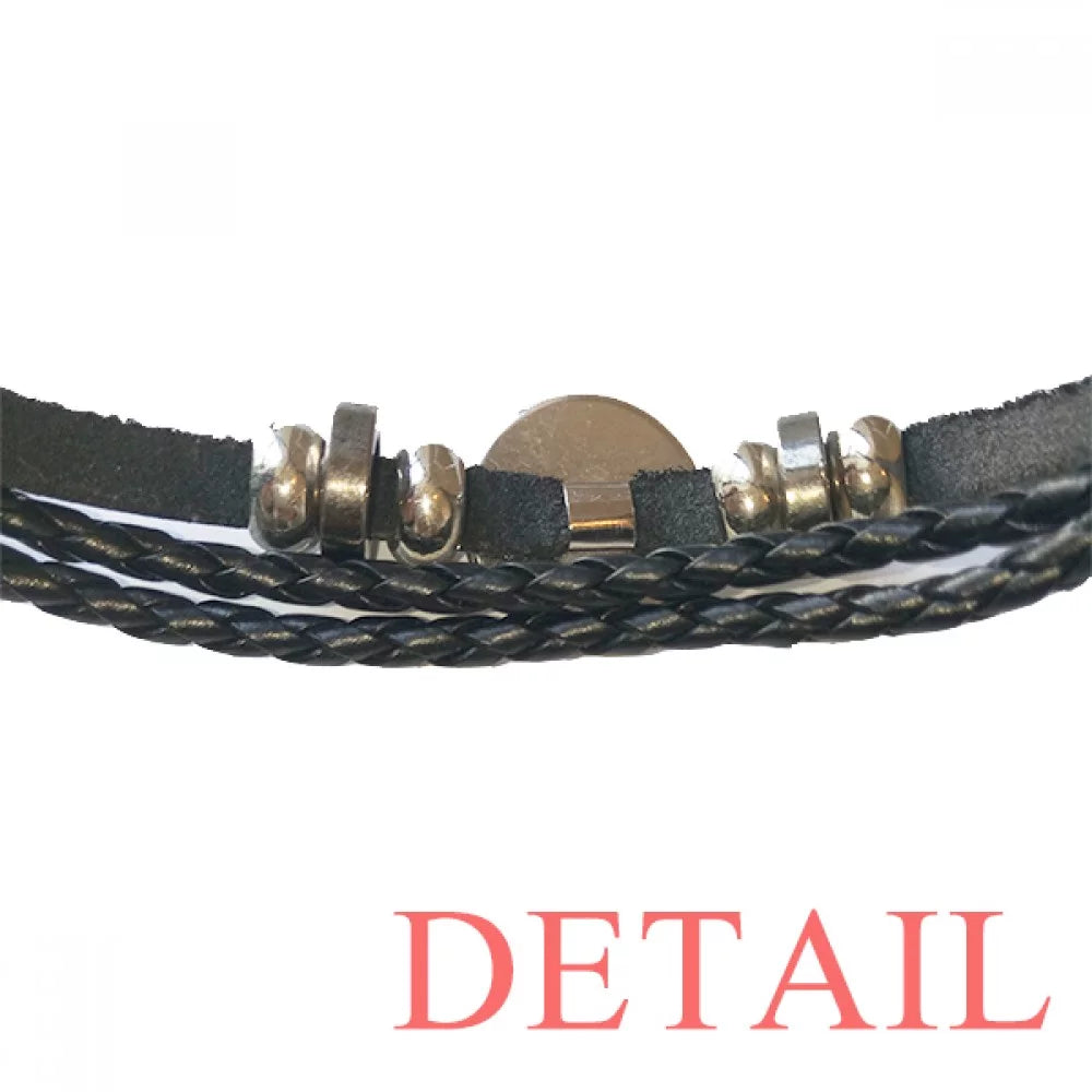 Cherry Conical Cup Sweet Ice Bracelet Braided Leather Woven Rope Wristband