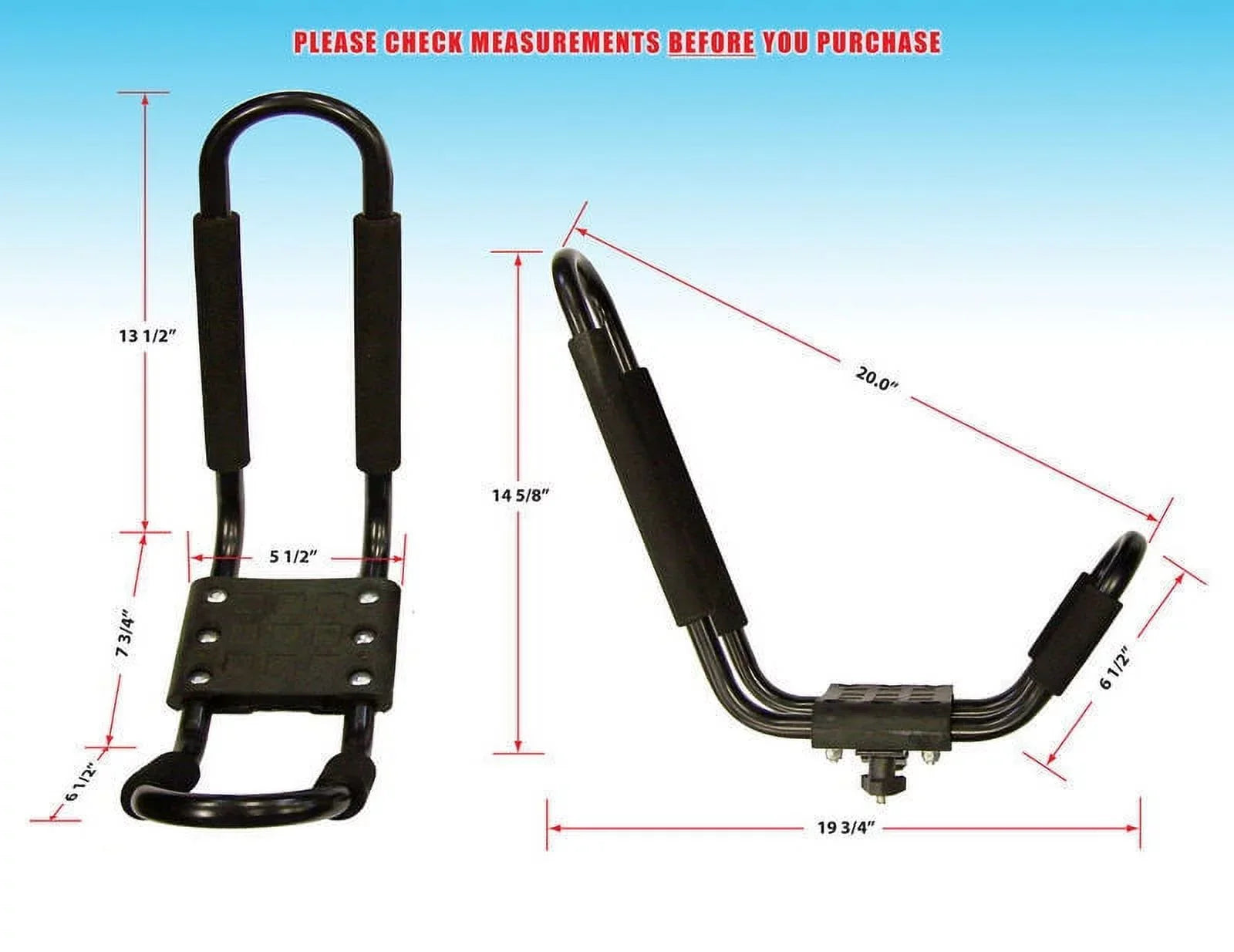 Folding Kayak Rack Stainless Steel Roof Mounted J-style Carrier Rack by Pack'em Racks - 2 Sets