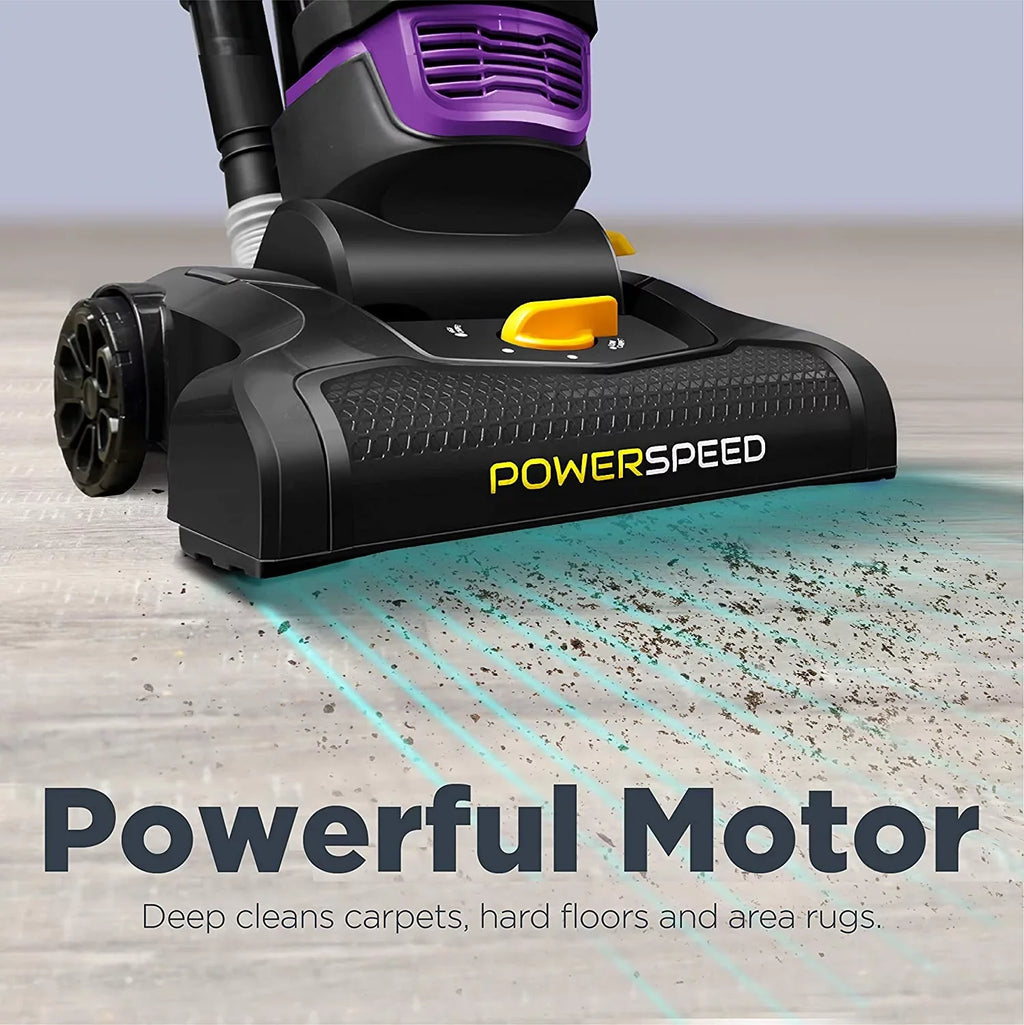 Lightweight Powerful Upright Vacuum Cleaner for Carpet and Hard Floor, Pet Turbo, Black,Yellow