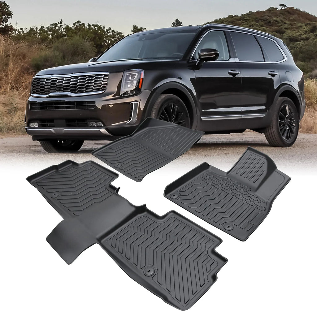 Aibecy Floor Mats,Floor 2020-2023 Telluride Bucket Kia Telluride Console Car Bucket Center Dazzduo Floor Telluride