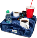 Cup Cozy Deluxe Pillow (Navy) As Seen on TV -The world's BEST cup holder! Keep your drinks close and prevent spills. Use it anywhere-Couch, floor, bed, man cave, car, RV, park, beach and more!