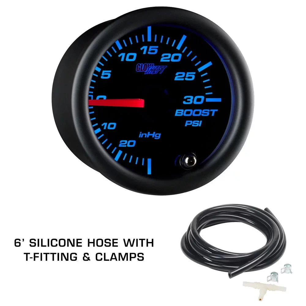 GlowShift 2002-2007 Subaru Impreza WRX Fiberglass Triple Dashboard Gauge Package with Tinted 7 Color GS5 Gauge Set
