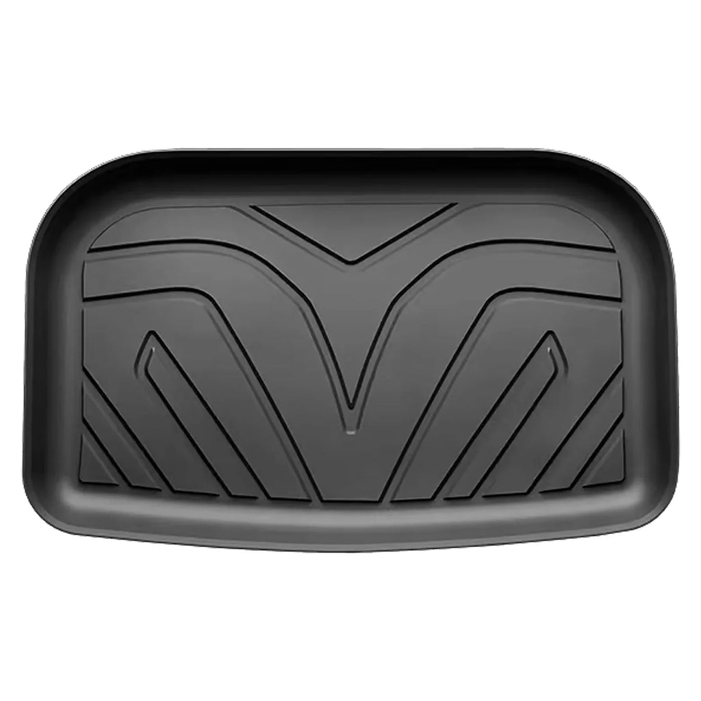 Ikon Motorsports 3D TPE Floor Mats + Trunk Mat Fitting with 2020-2023 Tesla Model Y, All Climate Floor Liners, Front & 2nd Row Full Set Custom Protection Heavy Duty Rear Tray Cargo Mats, Black