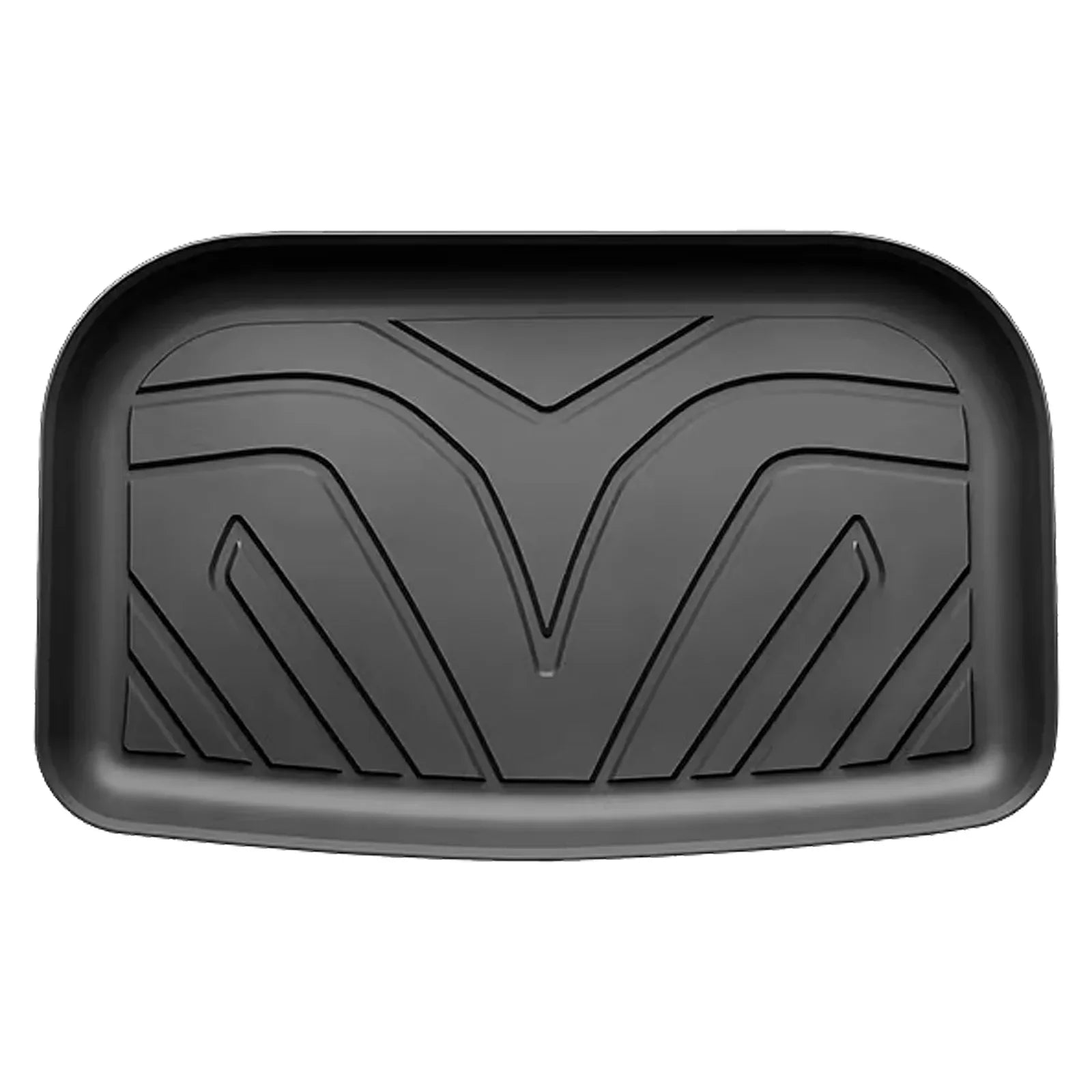 Ikon Motorsports 3D TPE Floor Mats + Trunk Mat Fitting with 2020-2023 Tesla Model Y, All Climate Floor Liners, Front & 2nd Row Full Set Custom Protection Heavy Duty Rear Tray Cargo Mats, Black