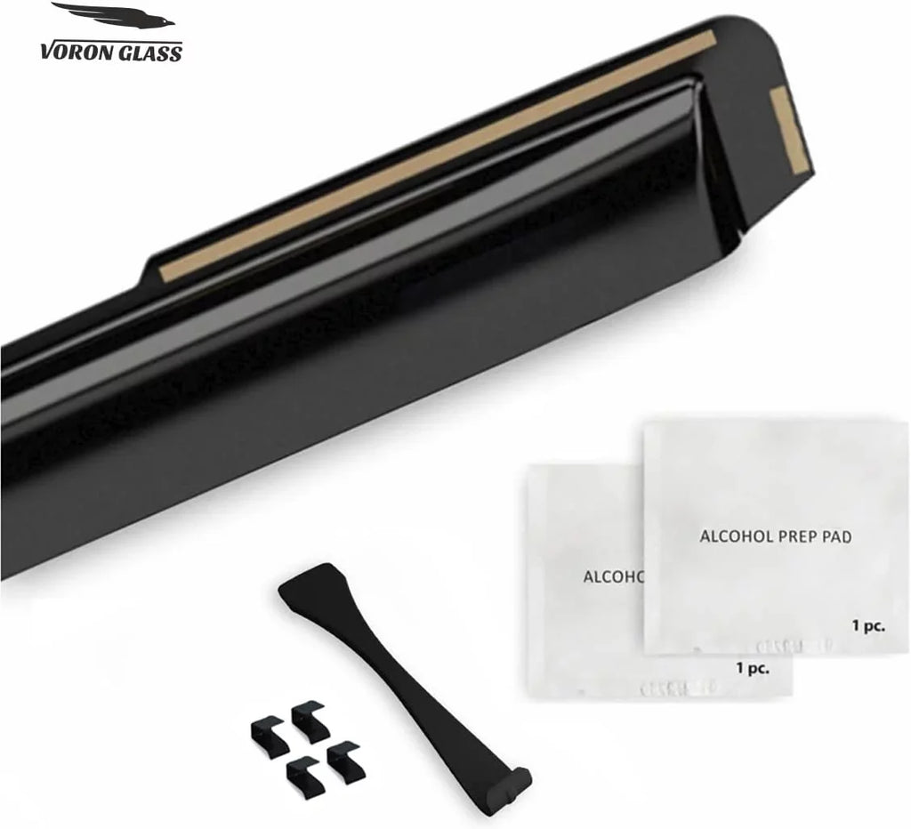 Voron Glass in-Channel Extra Long-lasting Rain Guards for Trucks Dodge RAM 2500 3500 2019-2024 Crew Cab, Window Deflectors, Vent Window Visors, 4 Pieces - 220010v