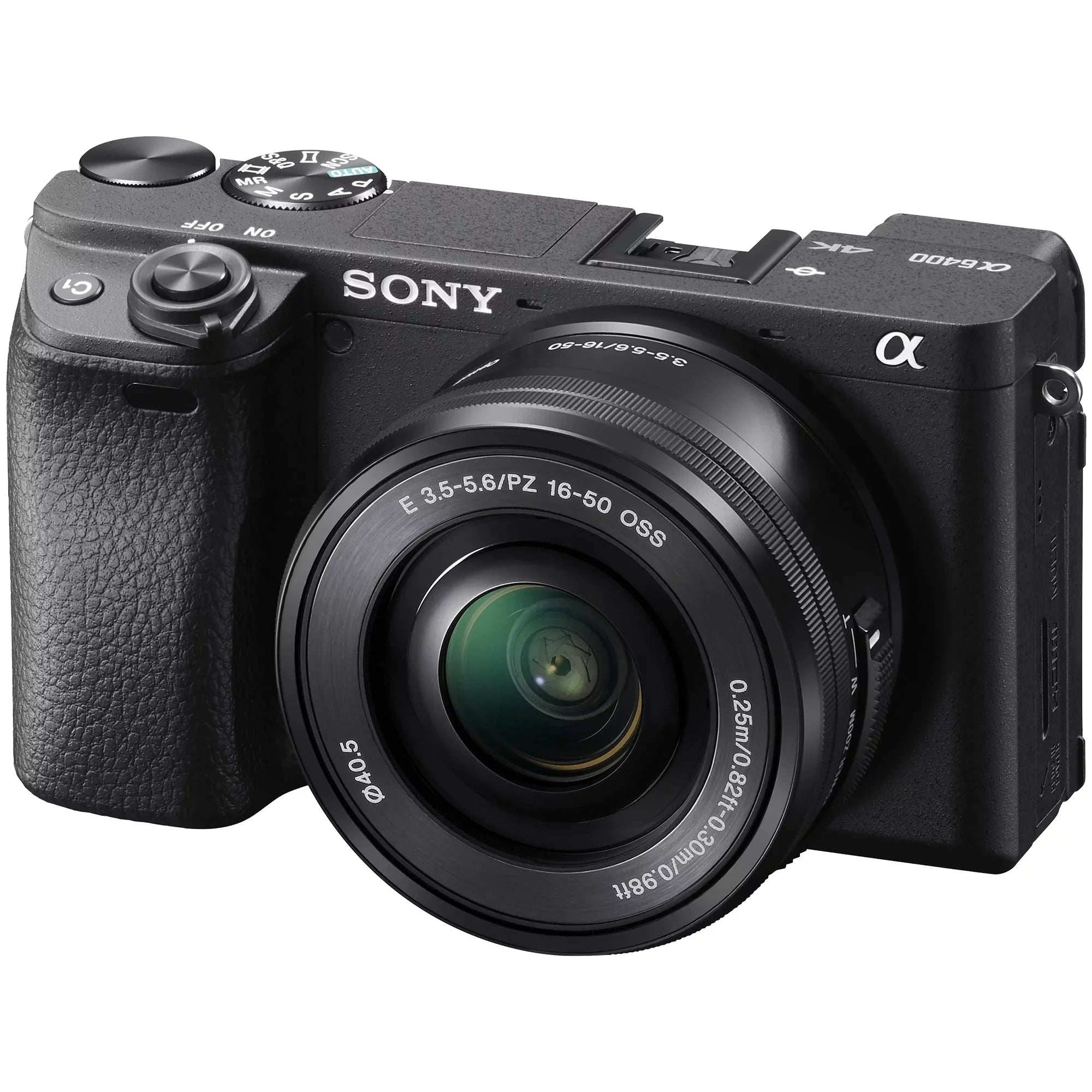 Sony Alpha a6400 Mirrorless Digital Camera with E PZ 16-50mm + E 55-210mm OSS Lens + 2 Pack SanDisk 64GB Card + Backpack + ZeeTech Accessory Bundle