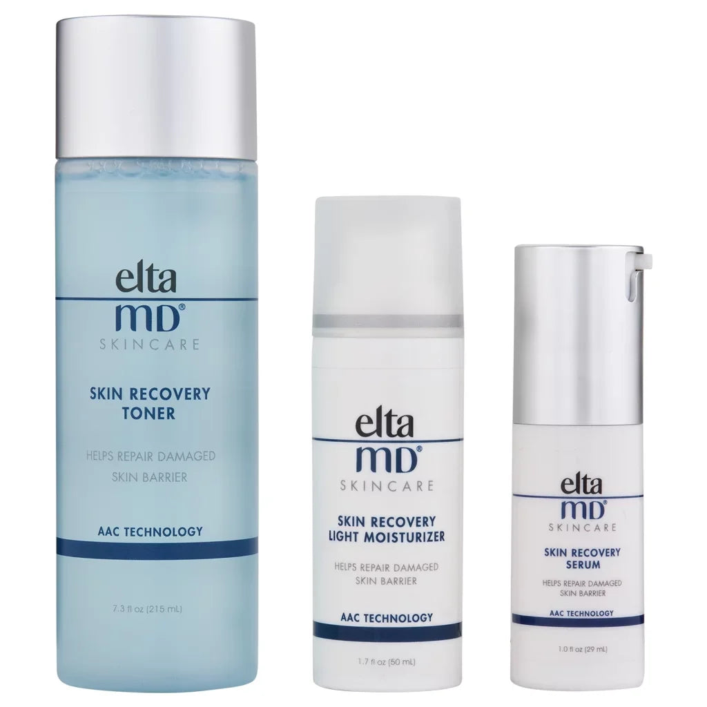 EltaMD Skin Protection Toner 7.3 oz, Serum 1 oz, & Light Moisturizer 1.7 oz