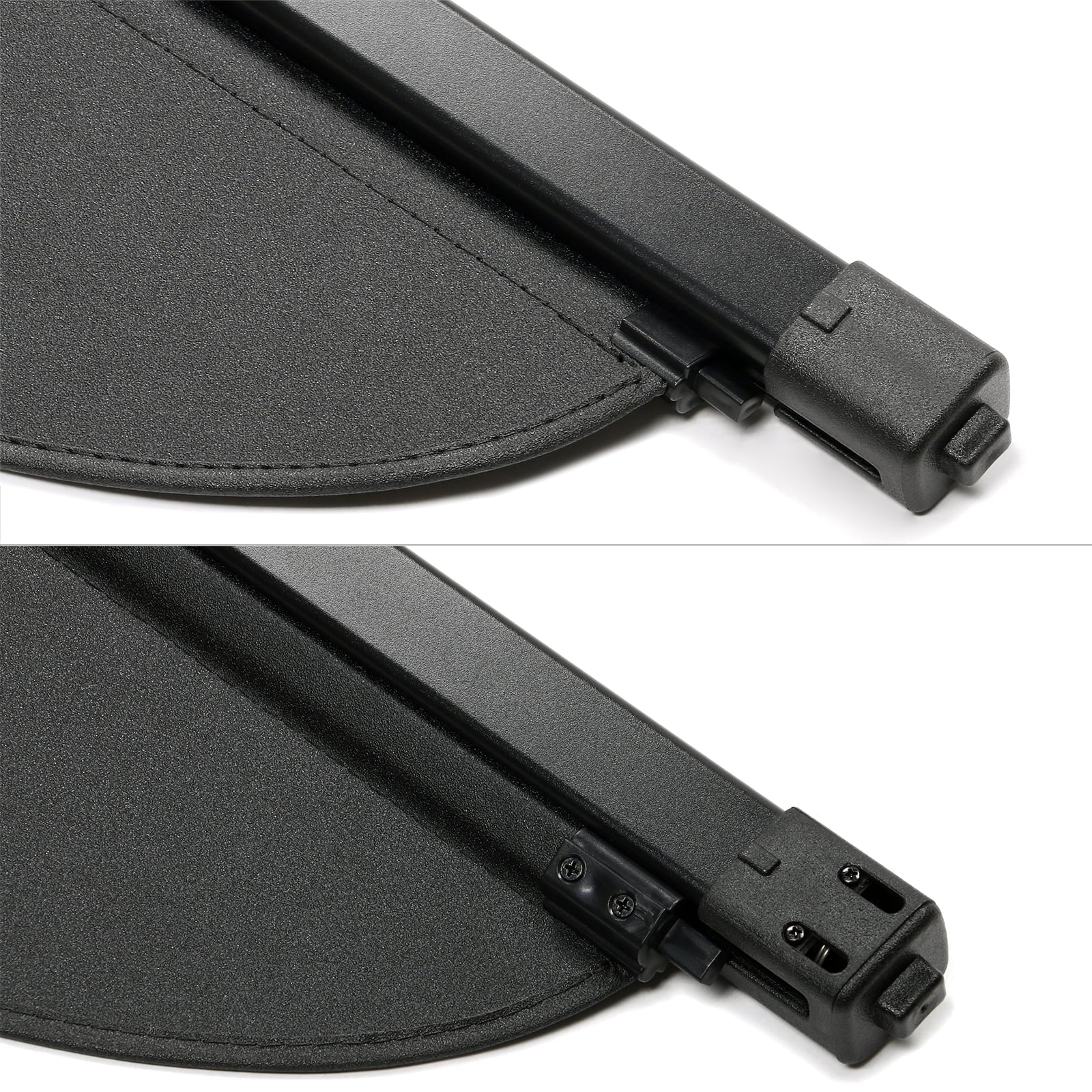 Ikon Motorsports Cargo Shield Suitable With 2013-2019 Ford Escape All Models PVC & Aluminum Rod Black Security Rear Trunk Shield Security Retractable Shield
