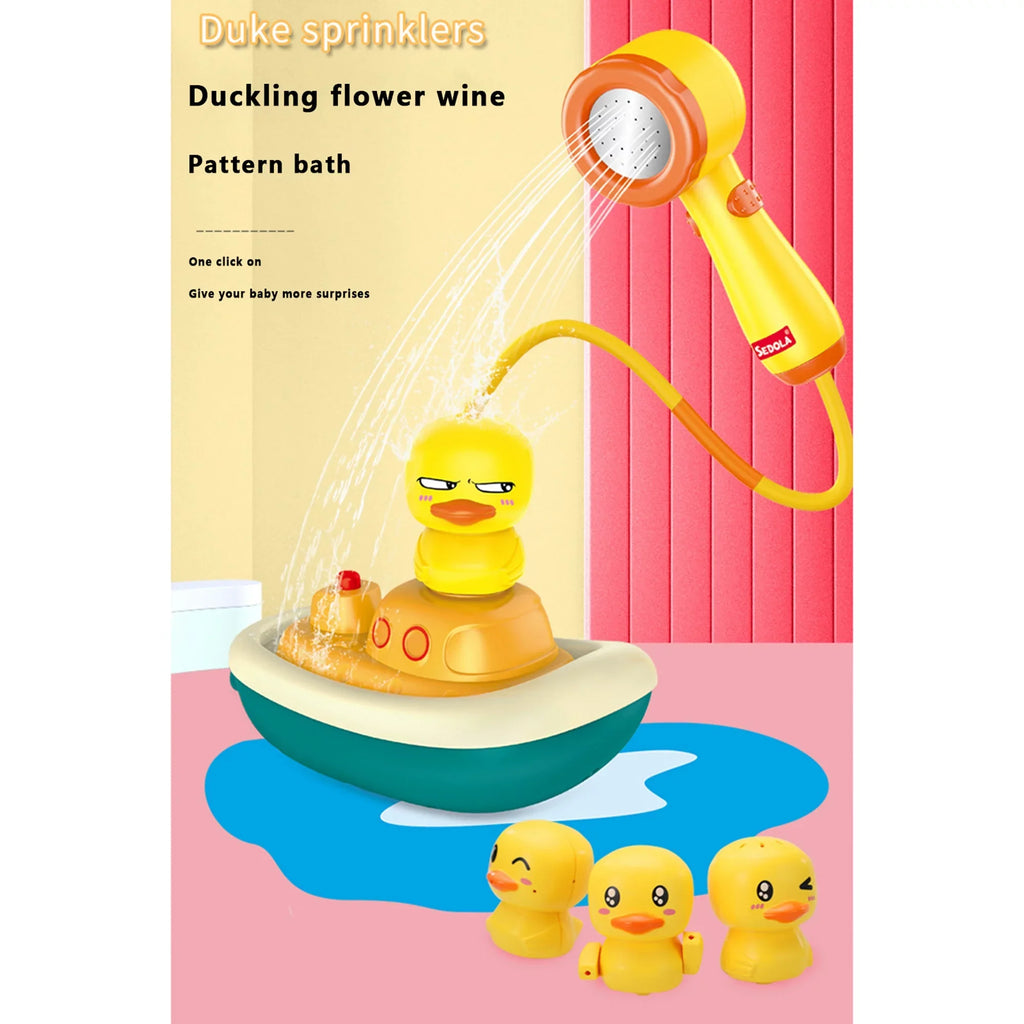 IMISSILLEB Baby Funny Bath Toys Shower Head with Spraying Duck for Kids Toddler Bathtub Water Toys Birthday Gift