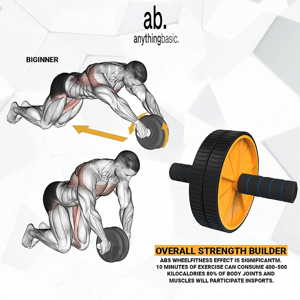 anythingbasic. PVC 12 Kg Home Gym Set with One 3 Ft Curl and One Pair Dumbbell Rods with Gym Accessories and AB Roller