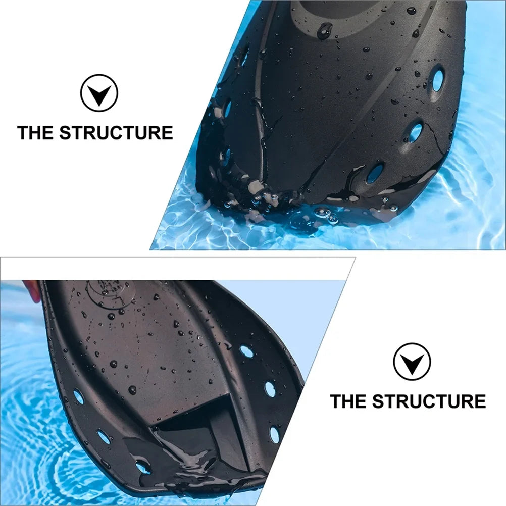 Gongxipen 1 Pair Adjustable Short Swim Fins Snorkeling Swimming Flippers for Women Men