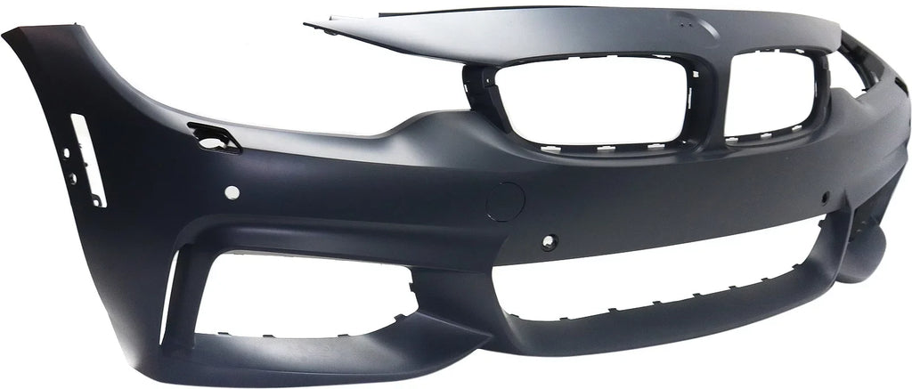 Front BUMPER Shield Suitable For BMW 4-SERIES 2014-2018 Primed with M Sport Line with HLW PDC Sensor Holes/IPAS/Cam Conv/Coupe/HB - CAPA