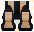 Wrap Suitable with 2003-2006 Jeep Wrangler LJ Two Tone Seat Protection and Tan - Full Set Front&Rear