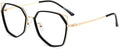 Firmoo Cat Eye Blue Light Blocking Glasses Women, Anti Eye Strain Anti Glare Black Gold Computer Glasses for Digital Screens with UV Protection