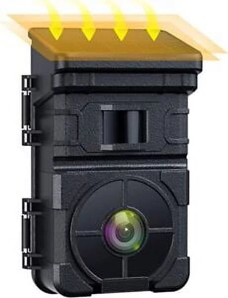 24MP HD Solar Trail Camera Rechargeable Game Wildlife Hunting IP66 Night Vision