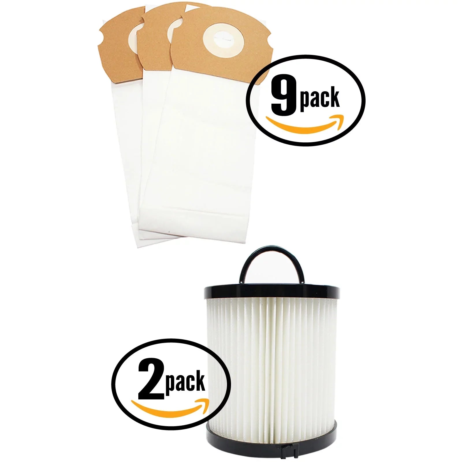 27 Replacement Eureka AirSpeed Gold AS1001AX Vacuum Bags & 2 Dust Cup Filter - Fitting Eureka AS Vacuum Bag & DCF-21 Filter