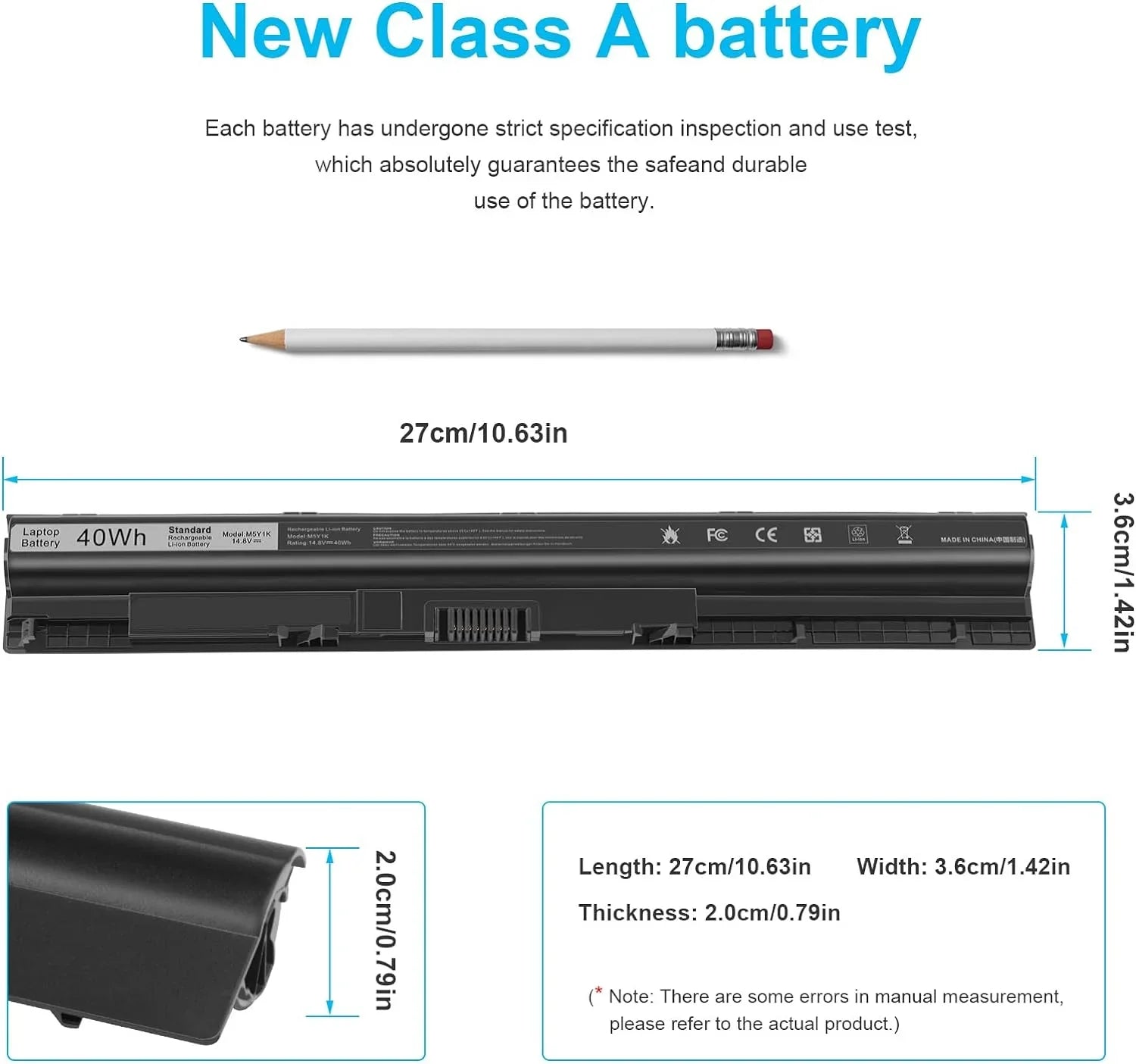 M5Y1K Laptop y for Inspiron 14 15 17 5000 3000 Series 5559 5558 3551 3451 3558 i3558 3567 5755 5756 5458