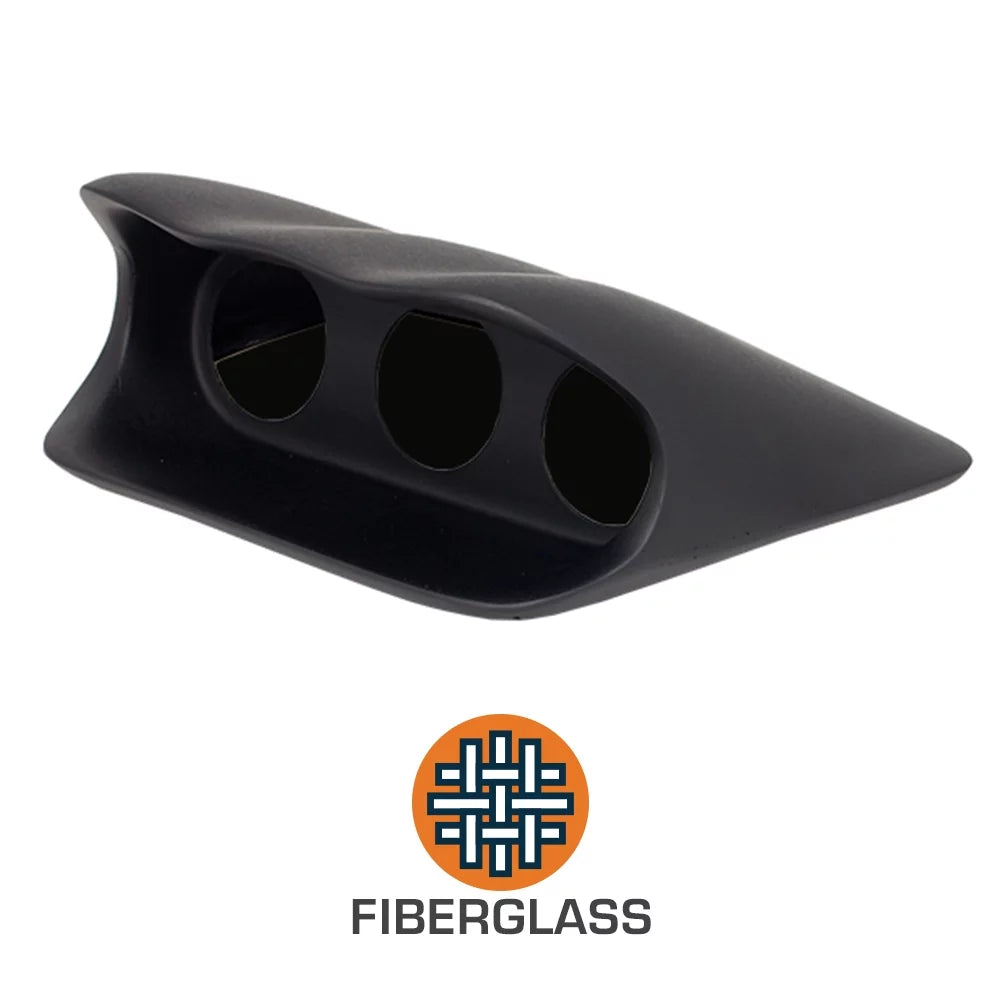 GlowShift 2002-2007 Subaru Impreza WRX Fiberglass Triple Dashboard Gauge Package with Tinted 7 Color GS5 Gauge Set