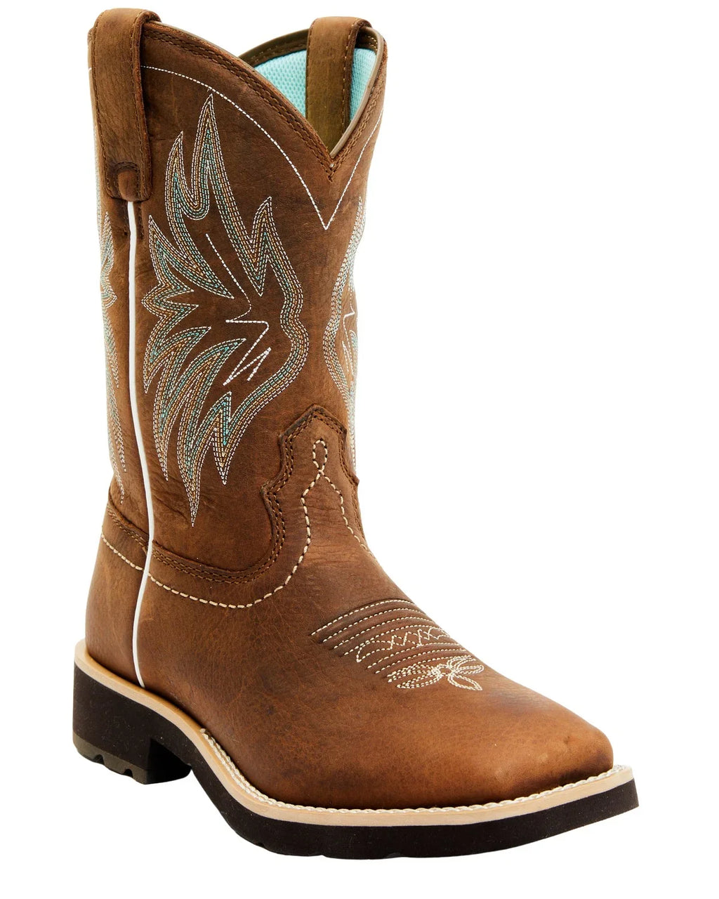 Shyanne Women's Xero Gravity Calyx Western Performance Boot Broad Square Toe Brown 9 M US