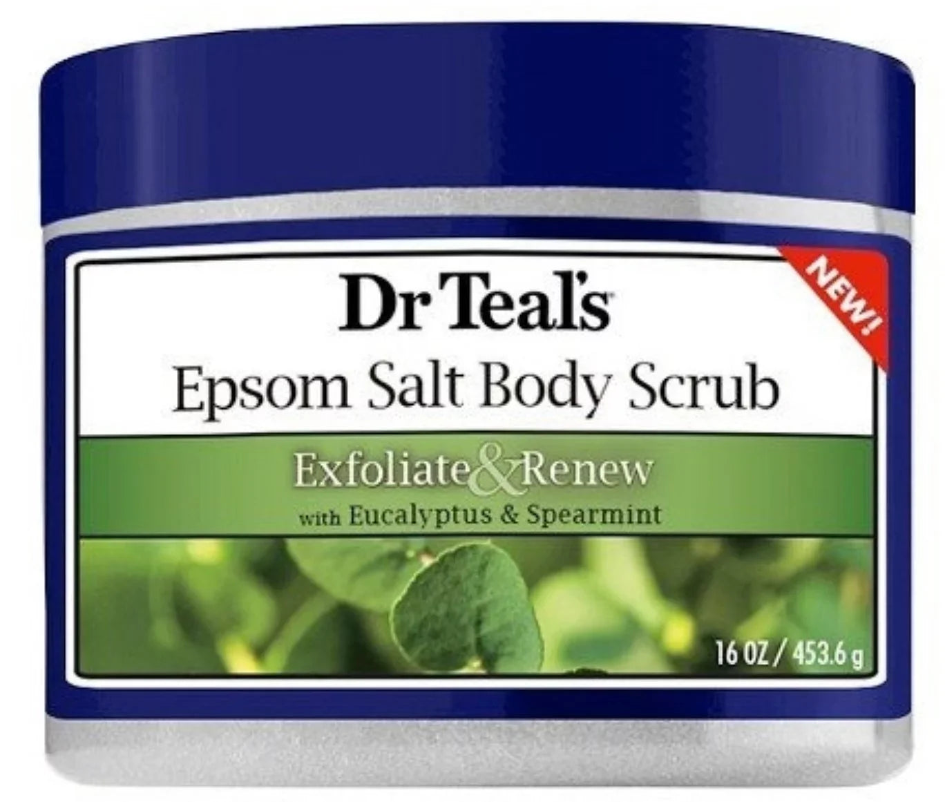 Dr Teal's Exfoliate & Renew Eucalyptus & Spearmint Epsom Salt Body Scrub, 16 oz (Pack of 3)