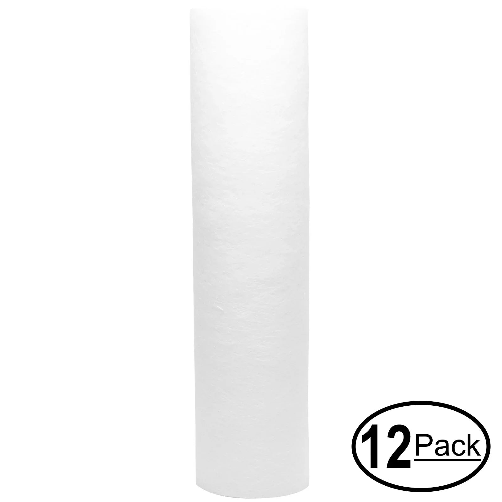 12-Pack Replacement for US Water Systems 321-AP310-NRS Polypropylene Sediment Filter - Universal 10-inch 5-Micron Cartridge for US Water 3-Stage Nitrate Filtration System - Denali Pure Brand