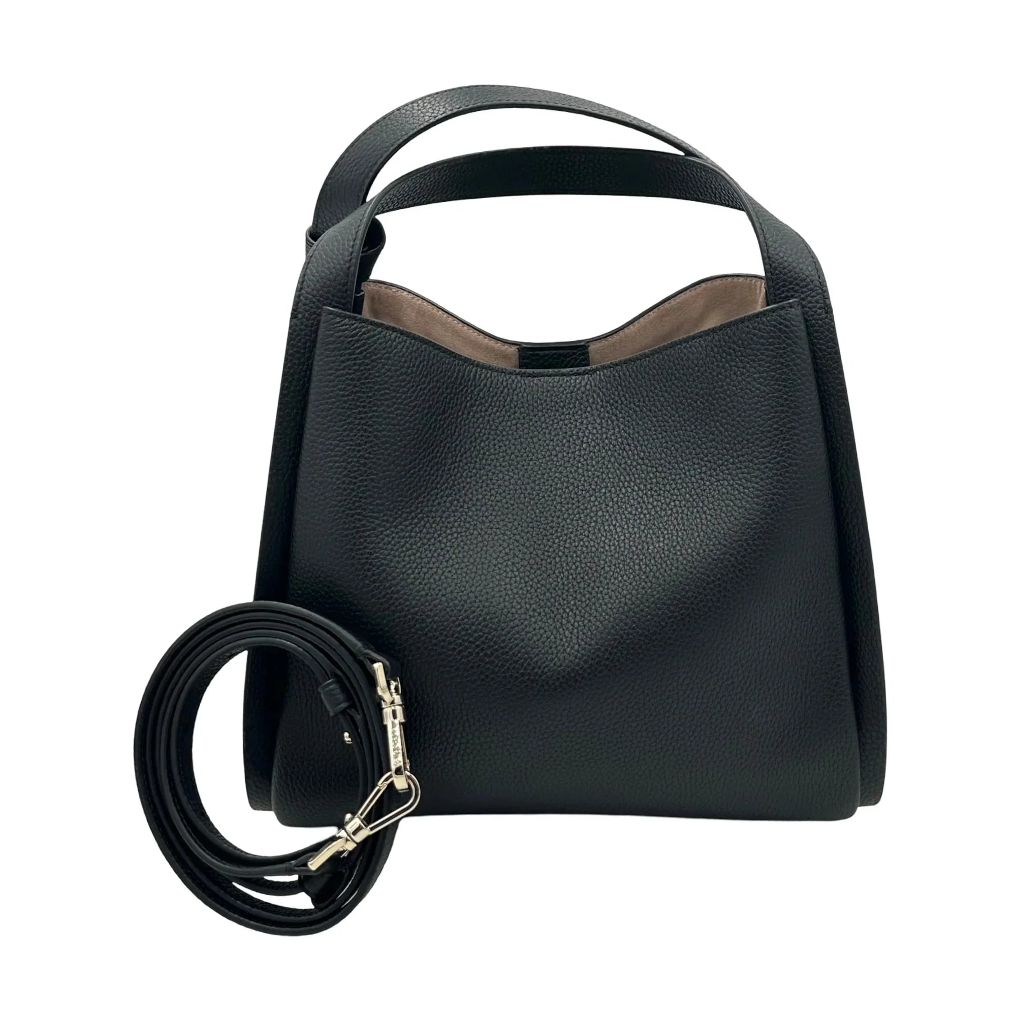 Kate Spade Knott Plaid Stitched Medium Crossbody Tote - Black